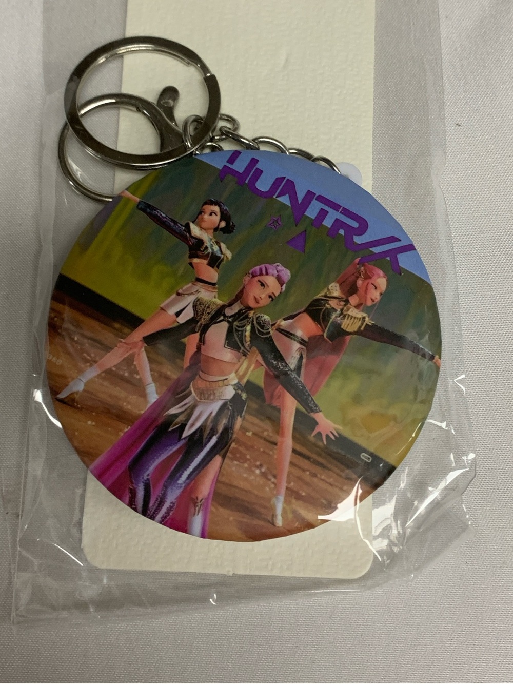 Purple Huntrix Murror Compact Keychain
